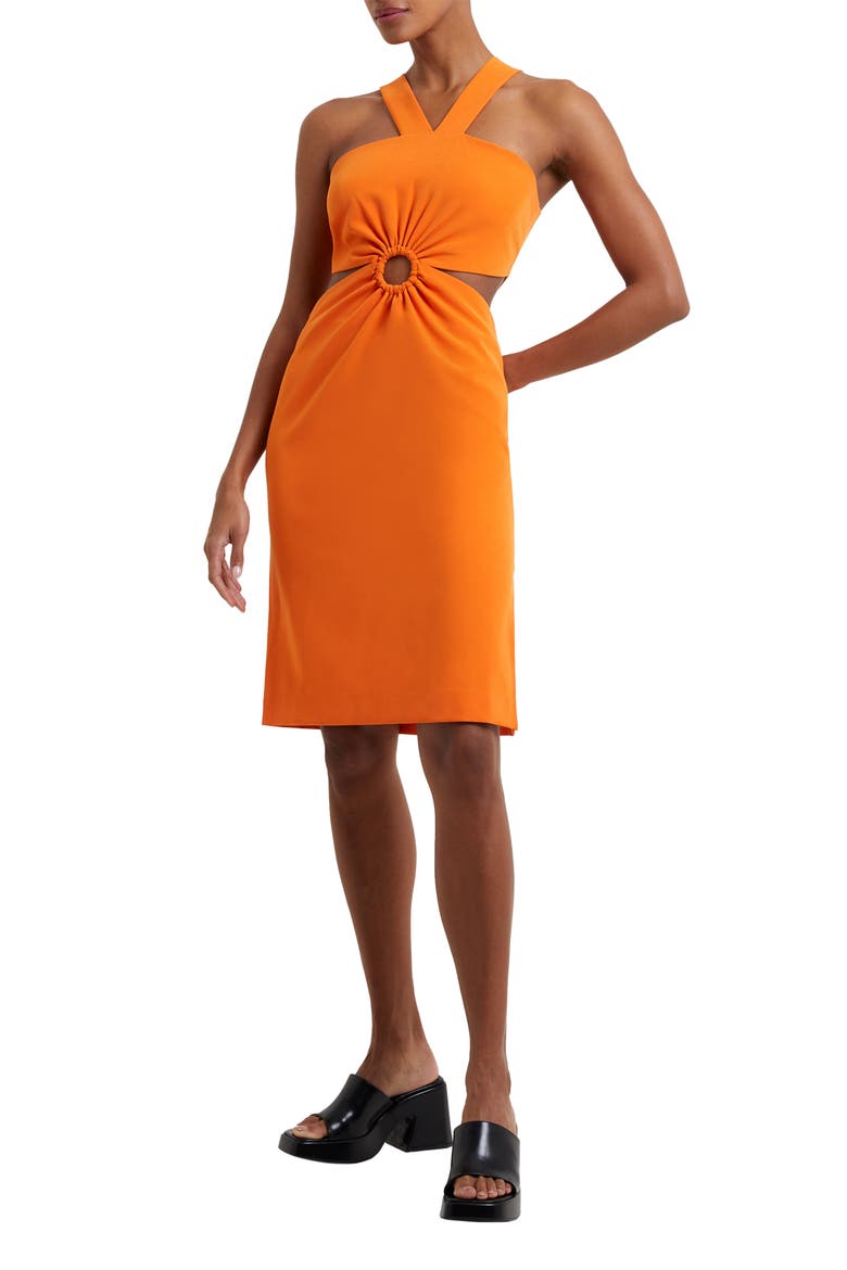 Echo O-Ring Cutout Sheath Dress, Main, color, MANDARIN ORANGE