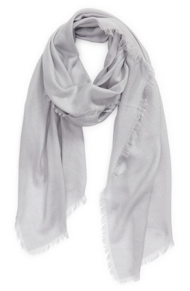 Nordstrom Cashmere & Silk Wrap, Alternate, color, Grey Sconce