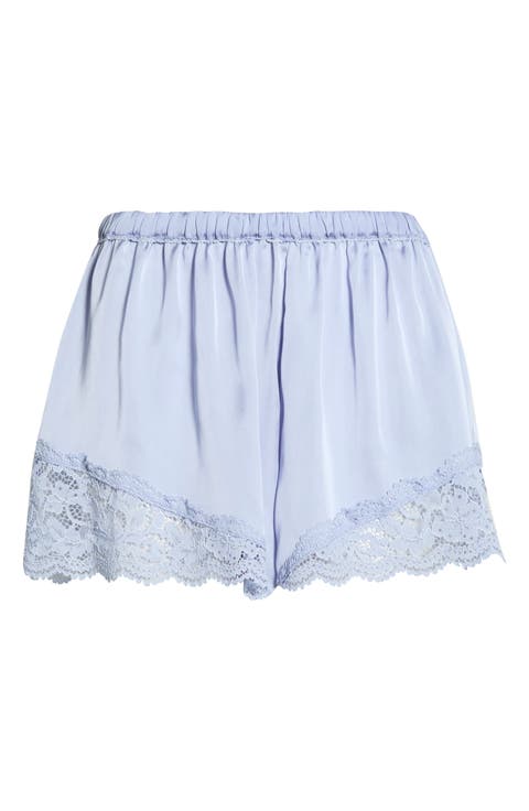 Meet Me in the Middle Lace Trim Tap Shorts