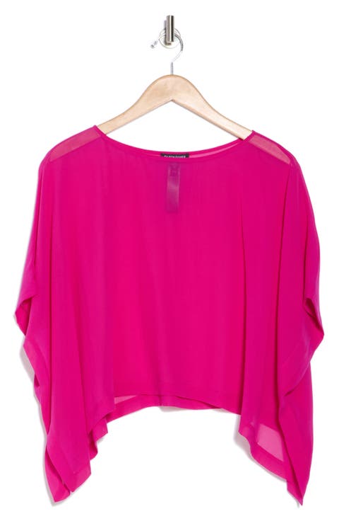 Bateau Neck Silk Crop Top