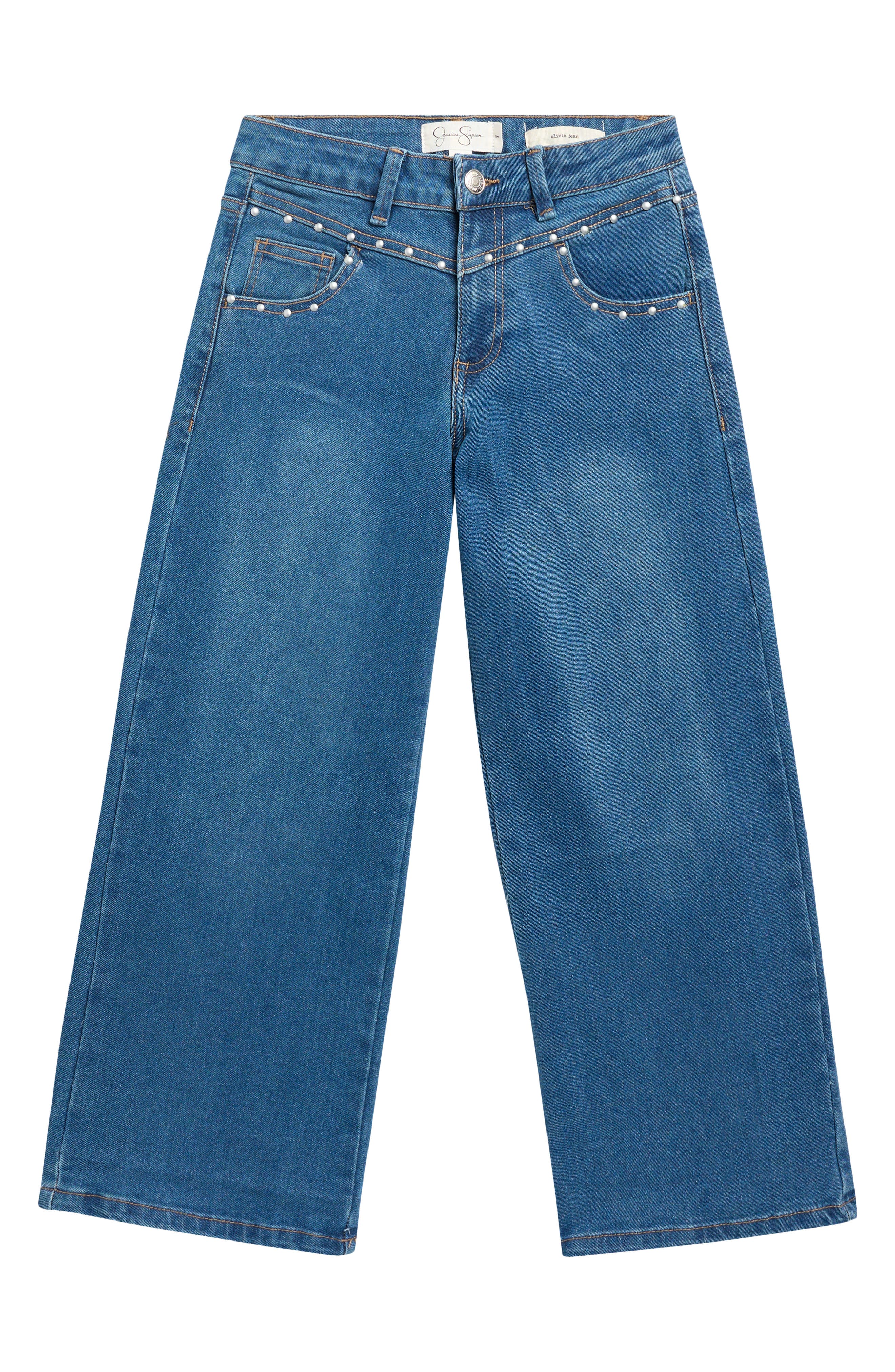 Kids' Olivia Western Yoke Wide Leg Jeans