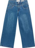 Jessica Simpson Kids' Olivia Western Yoke Wide Leg Jeans
