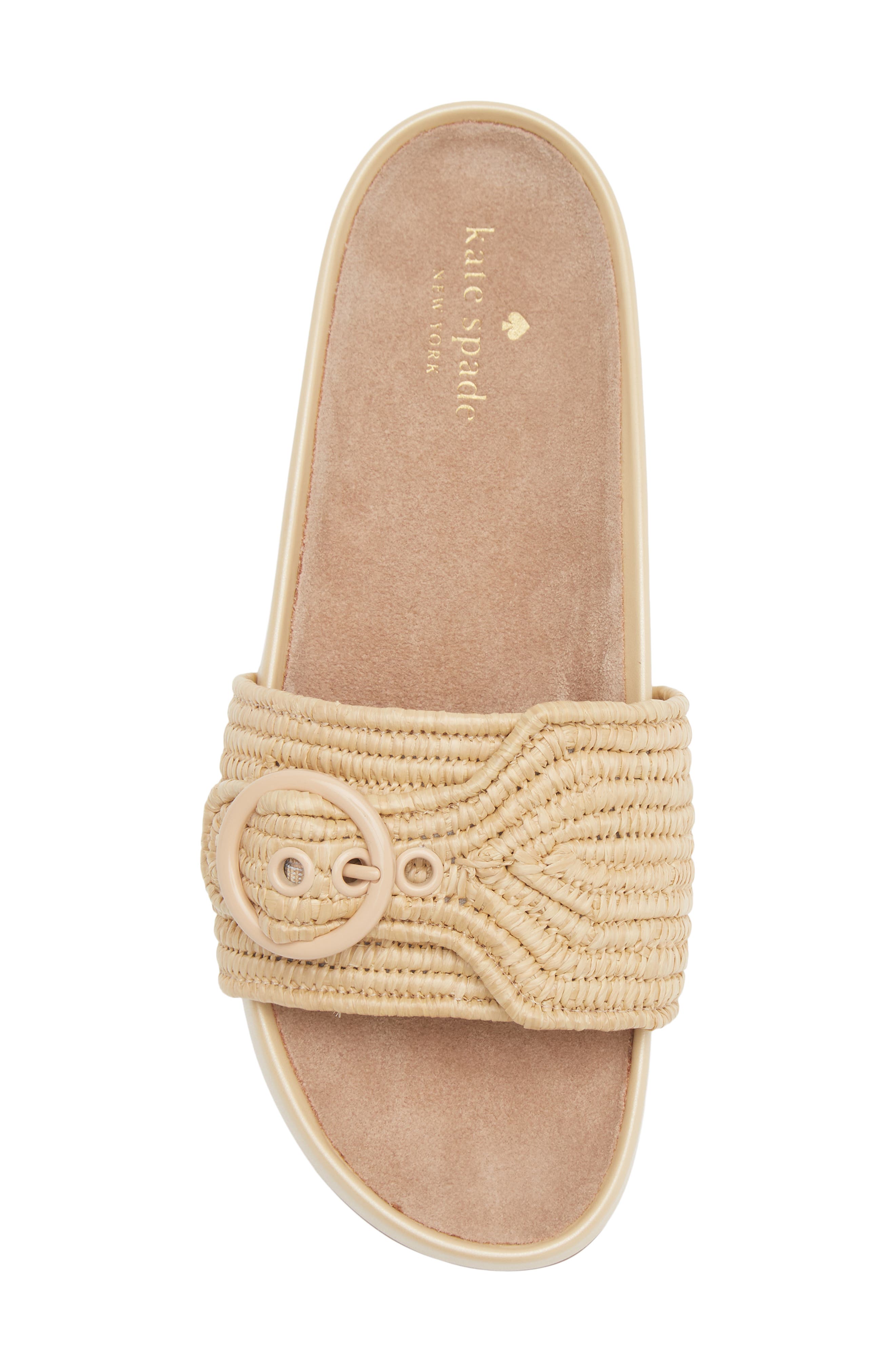 michelle slide sandal, Alternate, color, NATURAL