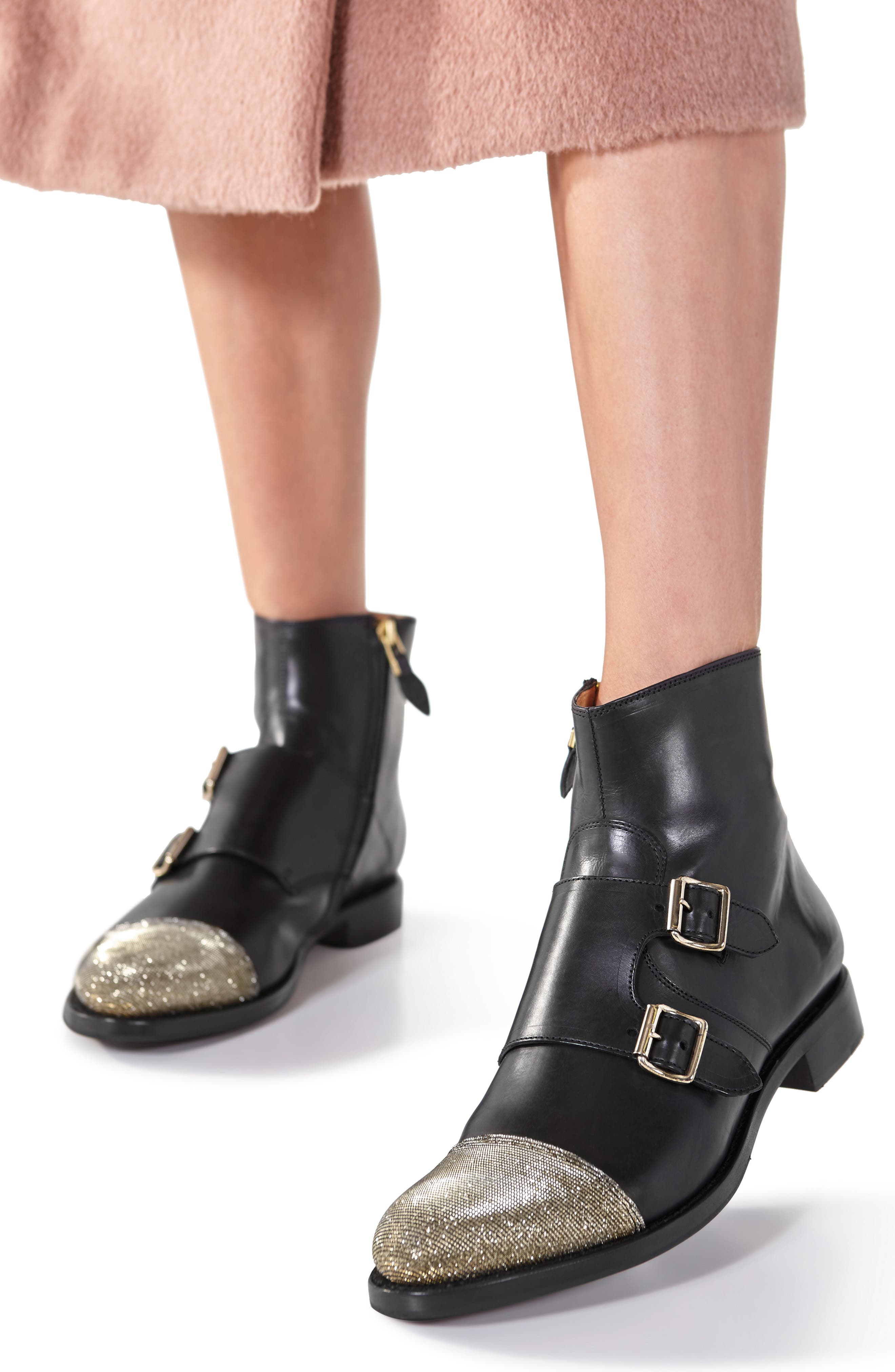 The Office of Angela Scott Mr. Dean Double Monk Strap Boot, Alternate, color, 