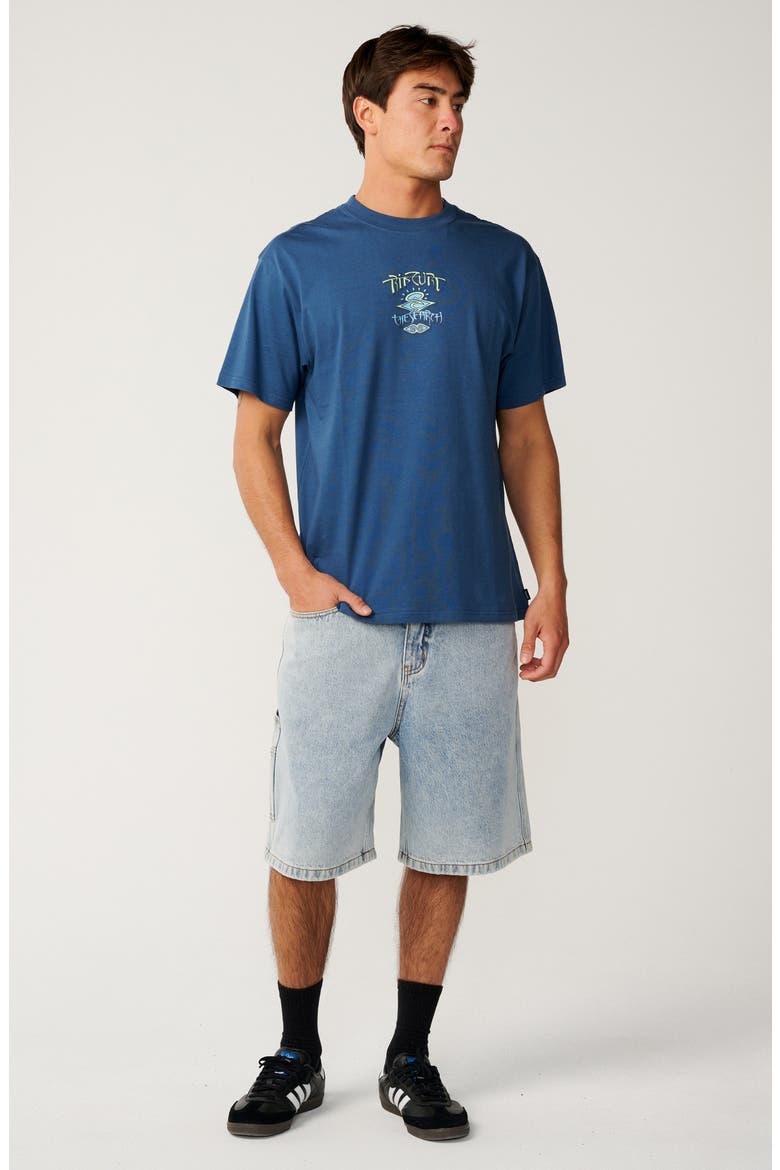 Arch Search Cotton Graphic T-Shirt, Alternate, color, FADED DENIM