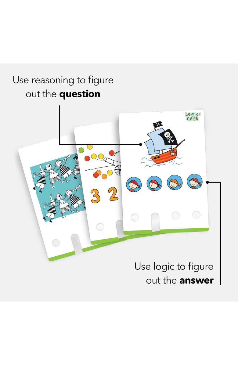 HABA Logic Case Extension Set Pirates for Ages 5+ Travel Games, Flash Cards for Kids, Brain Teaser Puzzle Games & Cool Card Games for Kids, Alternate, color,