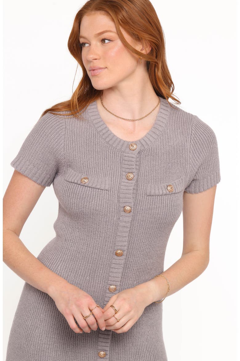 Jaxon Mini Sweater Dress, Alternate, color, GREY