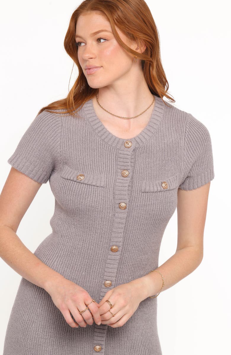 Petal & Pup Jaxon Mini Sweater Dress, Alternate, color, Grey
