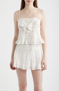 LoveShackFancy Ondeline Embroidered Ruffle Camisole