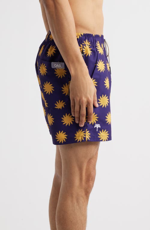 Oas Straight-leg Short-length Printed Swim Shorts In Navy