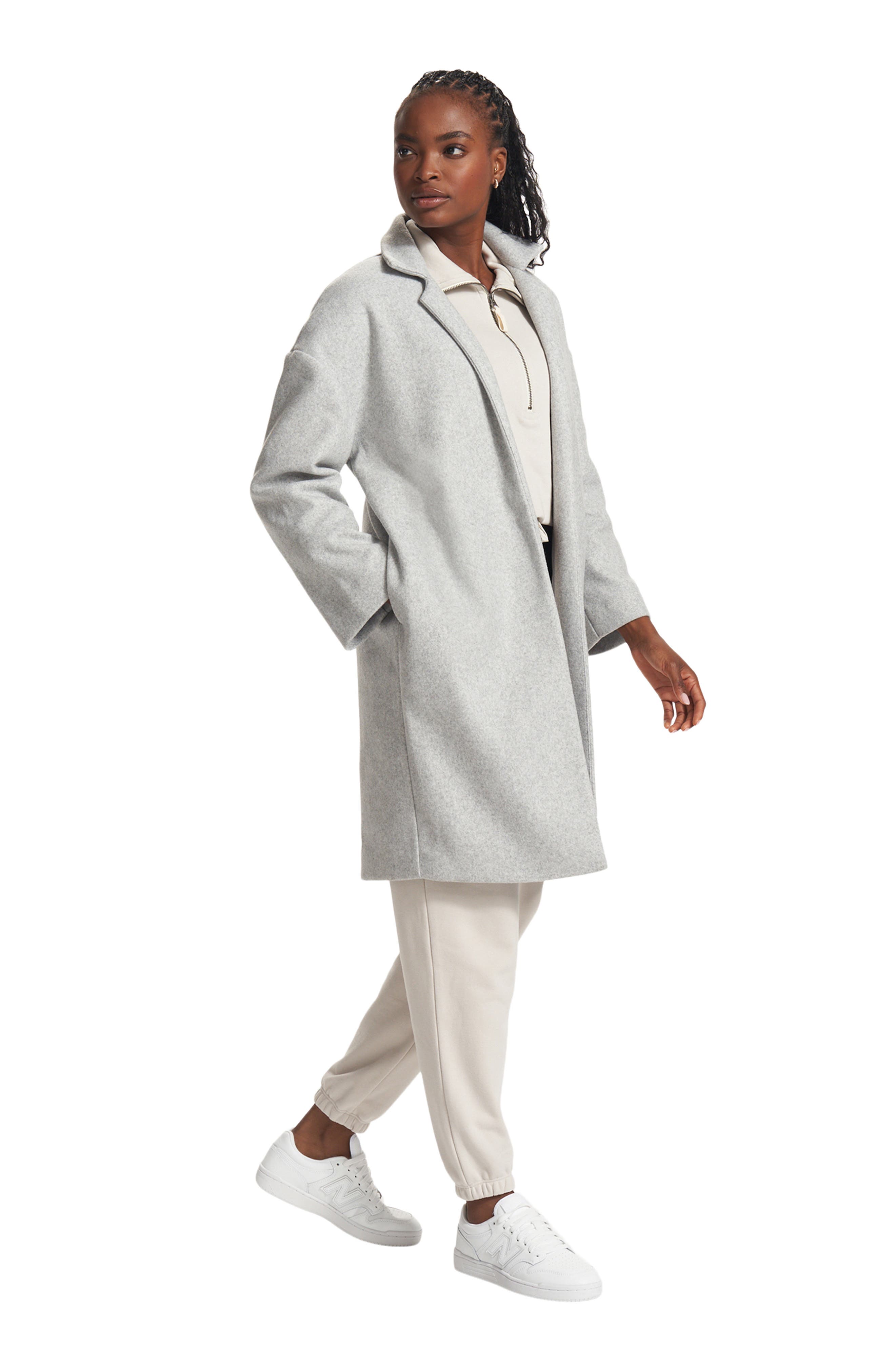 Vuori Soho Oversize Open Front Melton Overcoat (Women) | Nordstrom