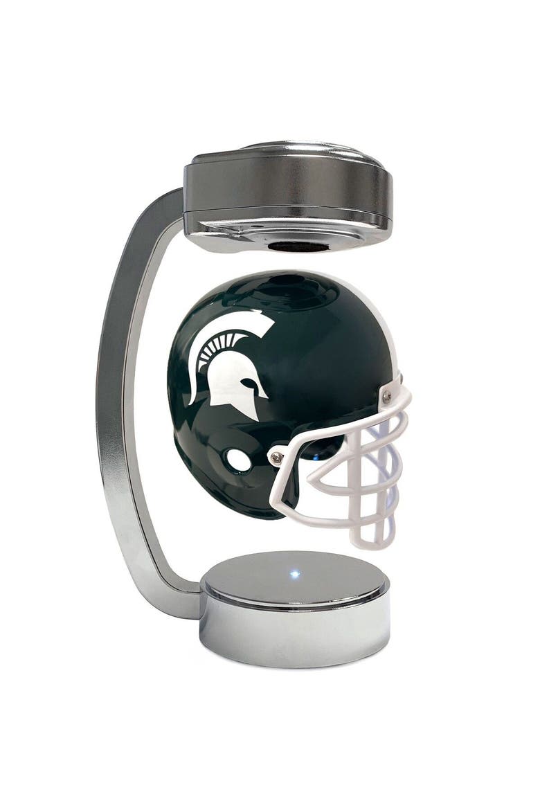 Michigan State Spartans Chrome Base Mini Hover Helmet, Main, color, White