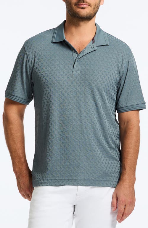 Shop Robert Graham Elias Basket Weave Knit Polo In Charcoal