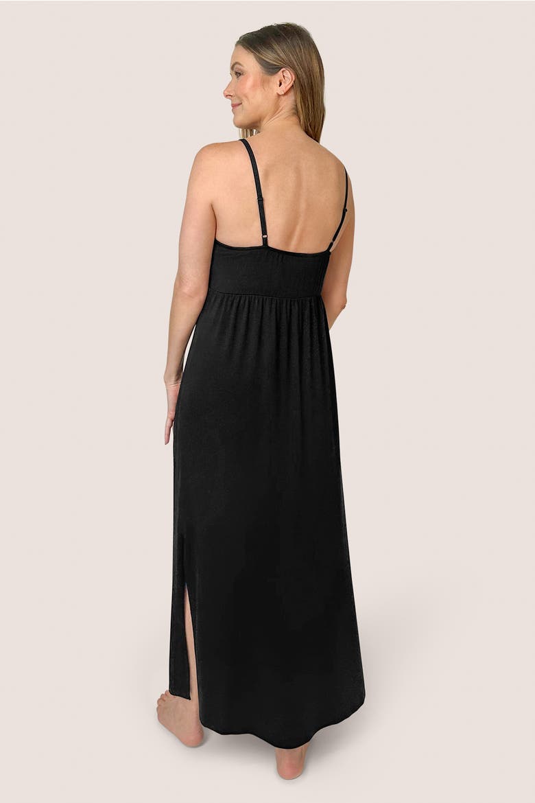 Baby Doll Bra-Free Nightgown, Alternate, color, Black