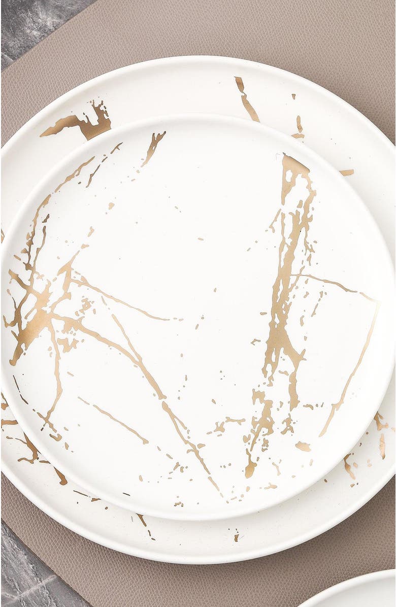 Stone Lain Zora Porcelain 16-Piece Dinnerware Set, Alternate, color, White