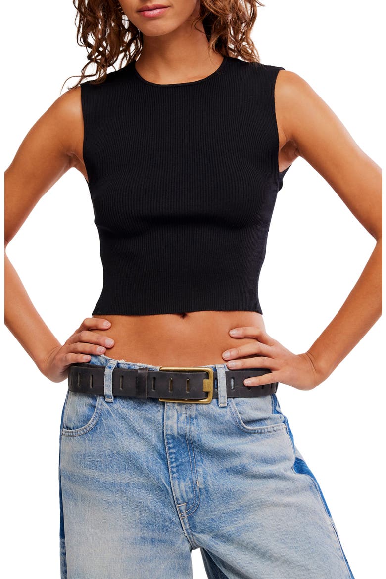 Back to Back Crop Tank, Main, color, BLACK