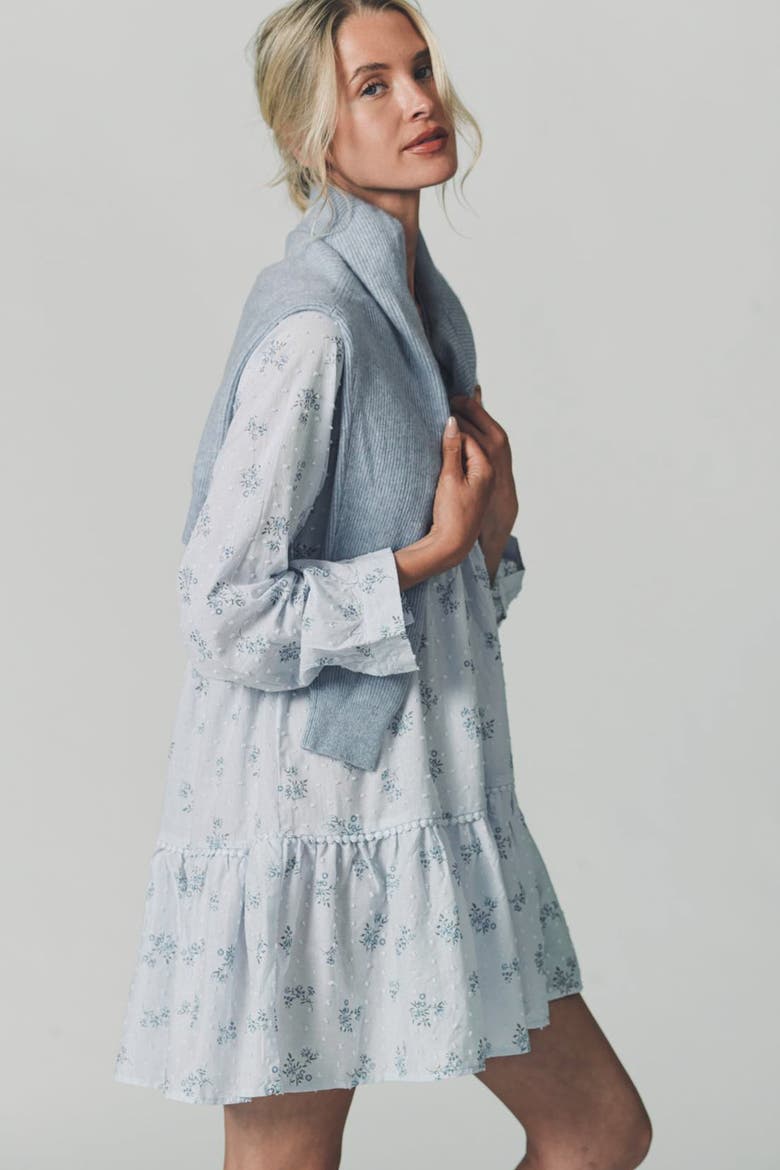 The Candice Dress, Alternate, color, Soft Blue Ditsy
