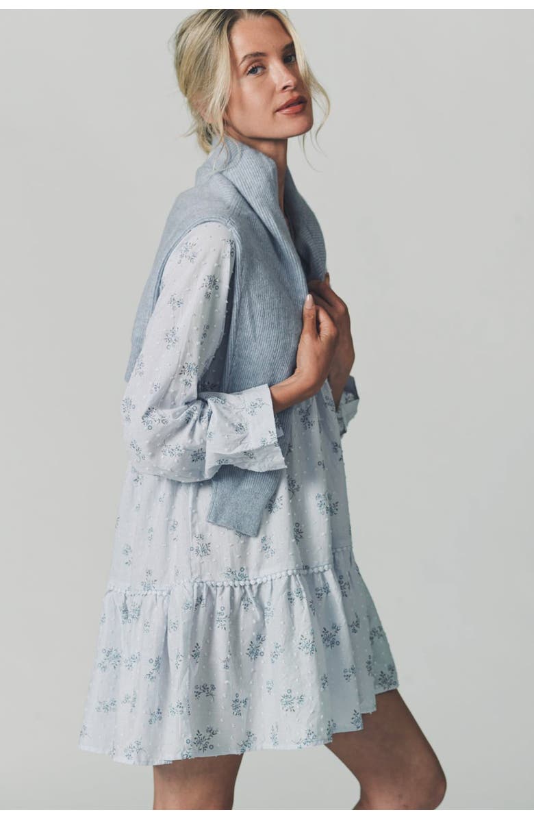 The Shirt by Rochelle Behrens The Candice Dress, Alternate, color, Soft Blue Ditsy