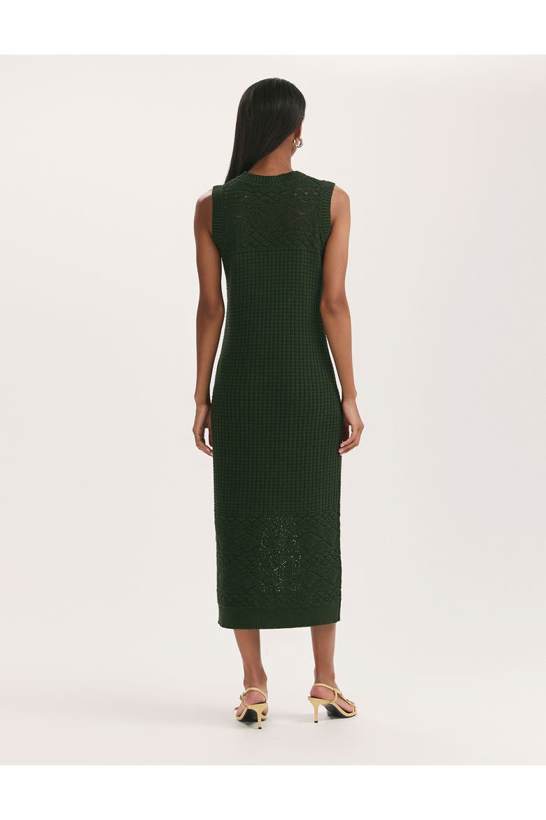 Ravi Crochet Midi Dress, Alternate, color, Khaki