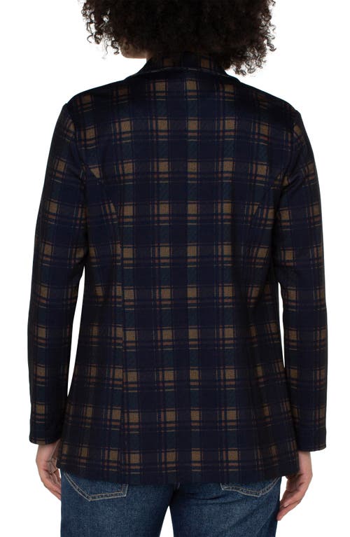 Liverpool Los Angeles Plaid Open Front Boyfriend Blazer