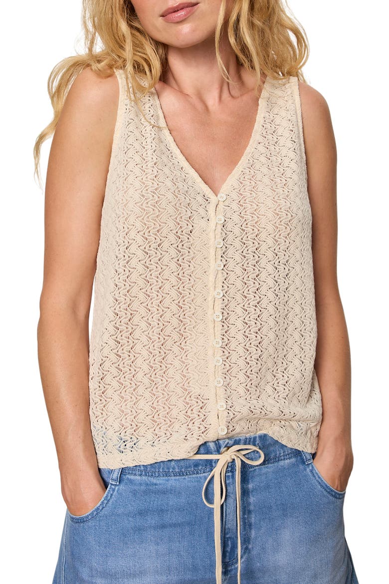 No Rush Front Button Sweater Vest, Main, color, COLLAGEN WHITE