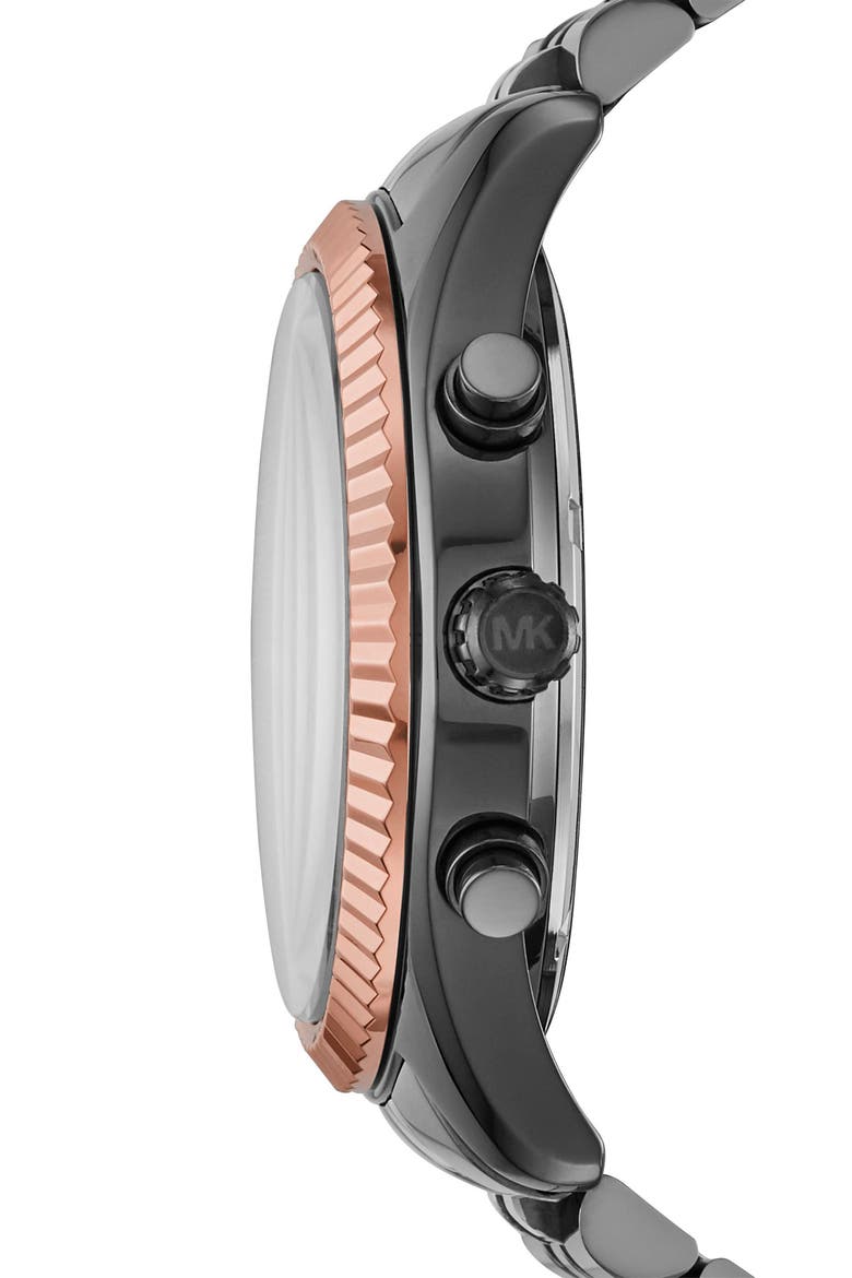 'Lexington' Chronograph Bracelet Watch, 44mm, Alternate, color, GUNMETAL