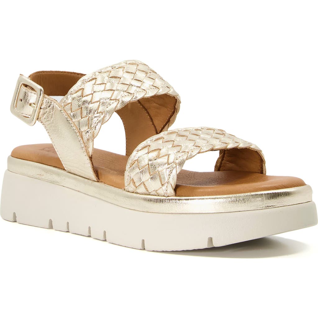 Dune London Lorris Slingback Platform Sandal in Gold at Nordstrom, Size 39