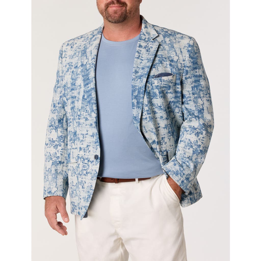 Tallia Big & Tall Denim Blazer In Blue
