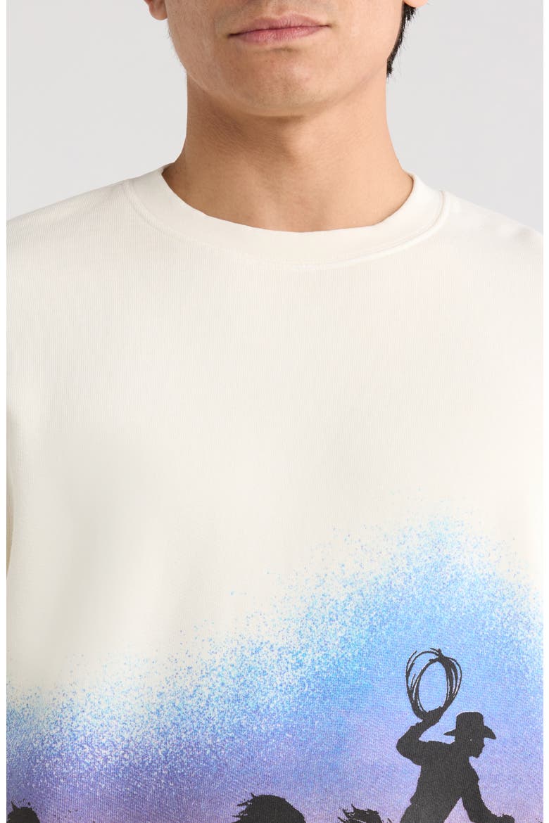 Driftin' Back Cotton Graphic Sweatshirt, Alternate, color, BONE