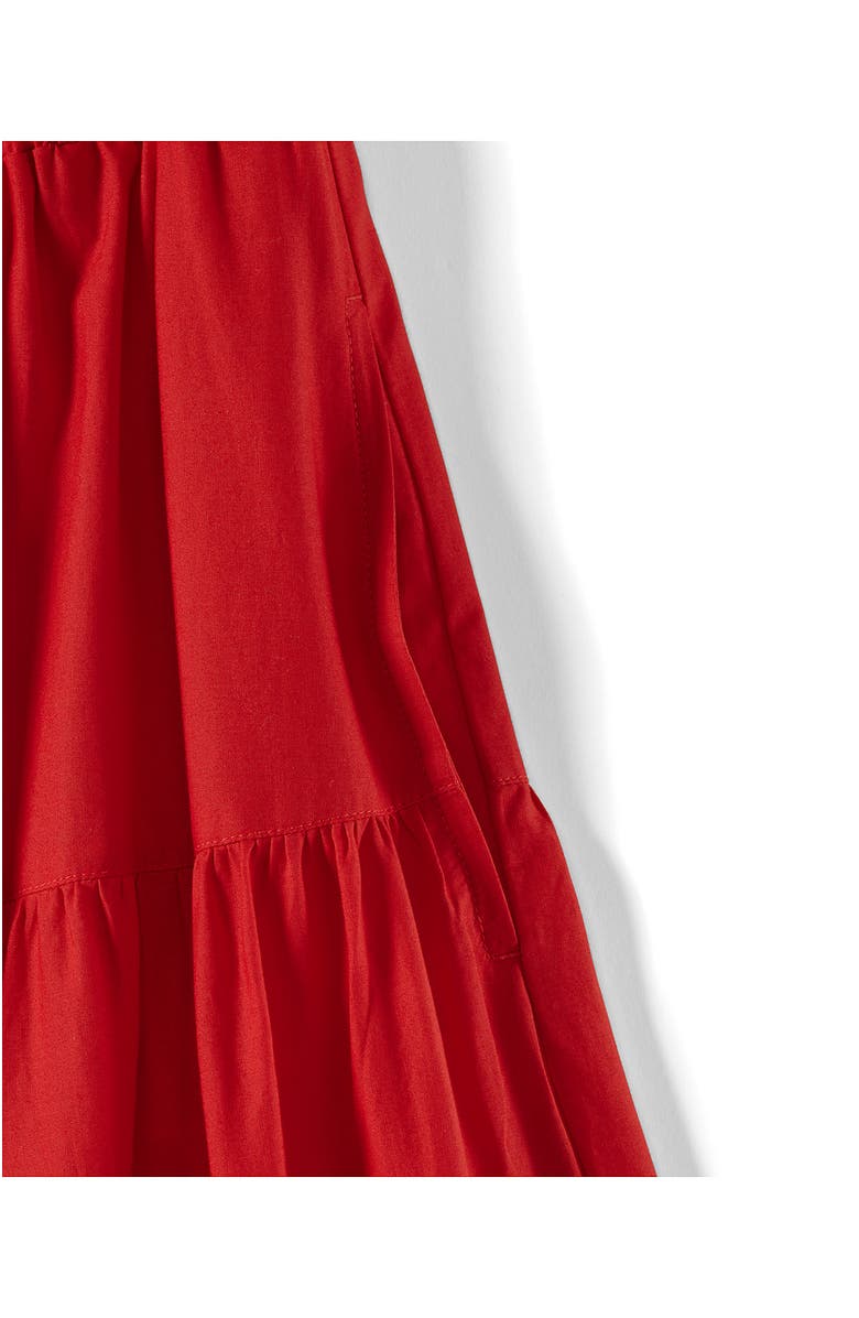 Lands' End Plus Size Tiered Cotton Poplin Eyelet Maxi Dress, Alternate, color, Coral Red Eyelet