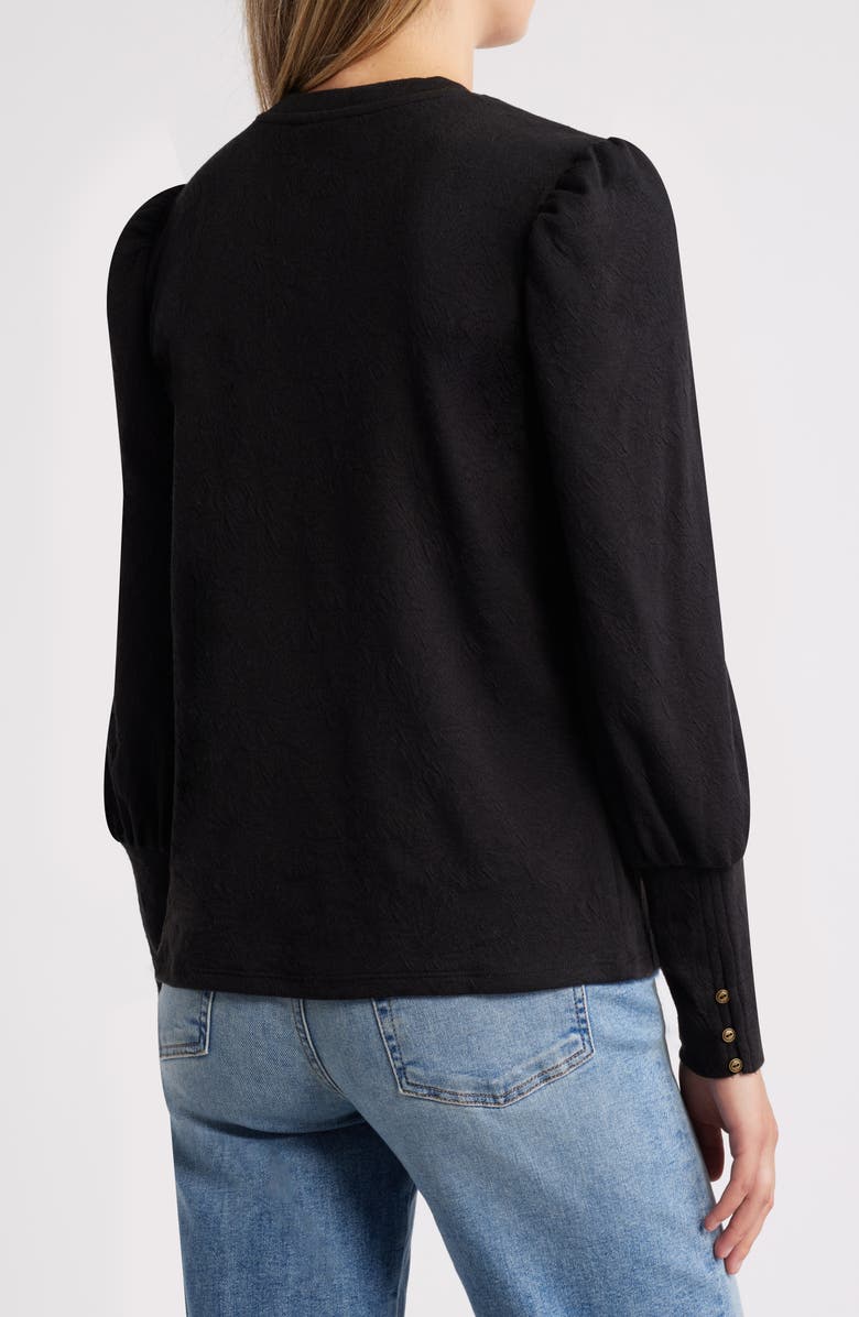 Bobeau Jacquard Balloon Sleeve Sweater, Alternate, color, 