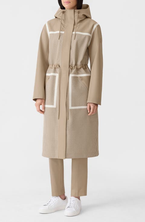 Jana-HT Houndstooth 3-Layer Tech Raincoat