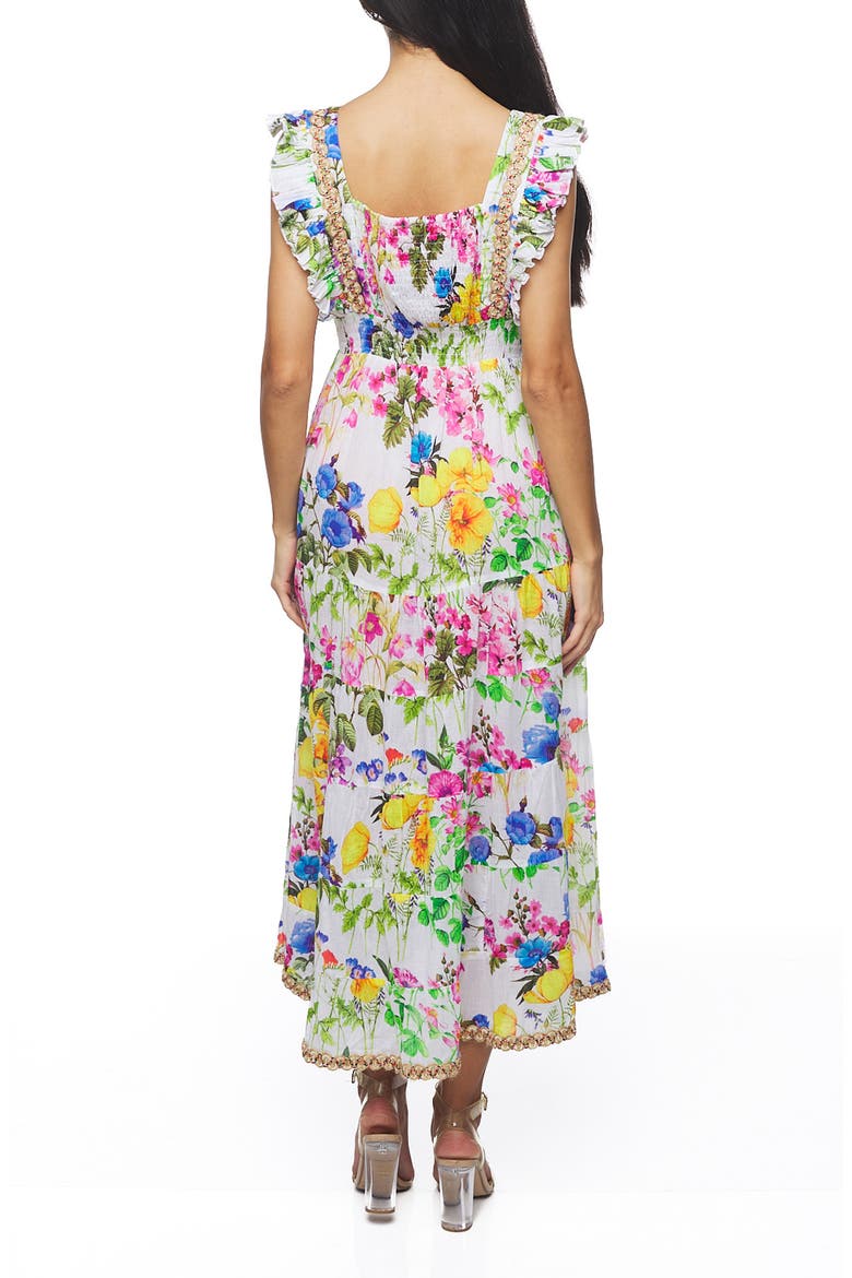 Floral Maxi Sundress, Alternate, color, WHITE