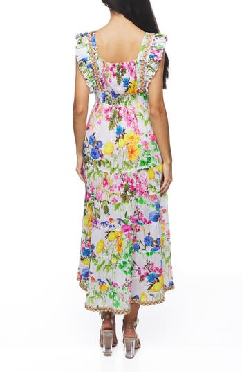 Ranee's Ranees Floral Maxi Sundress In White