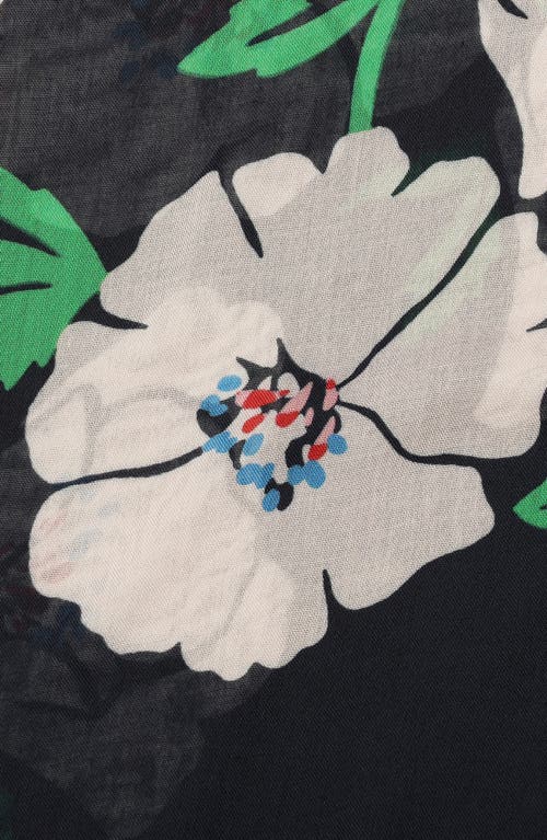 Shop Kate Spade New York Springtime Bloom Ruana In Planetary Navy/pastry Pink