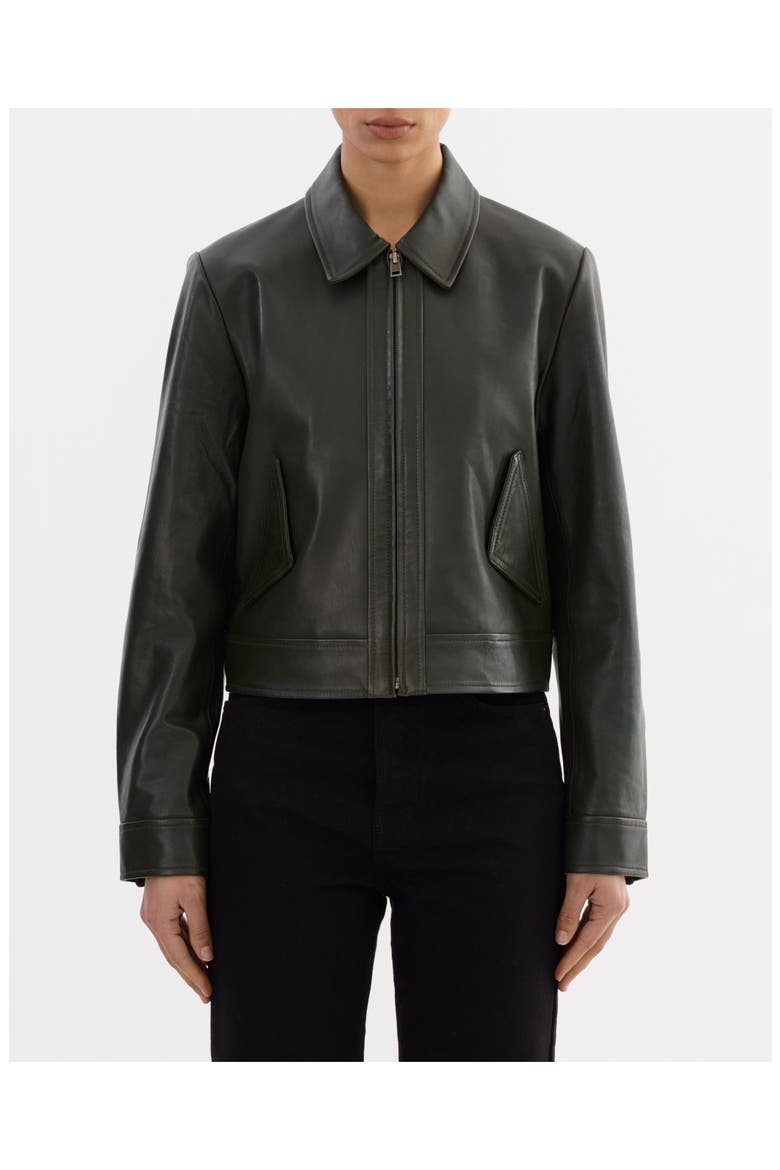 Tess | Leather Jacket, Main, color, Dark Olive