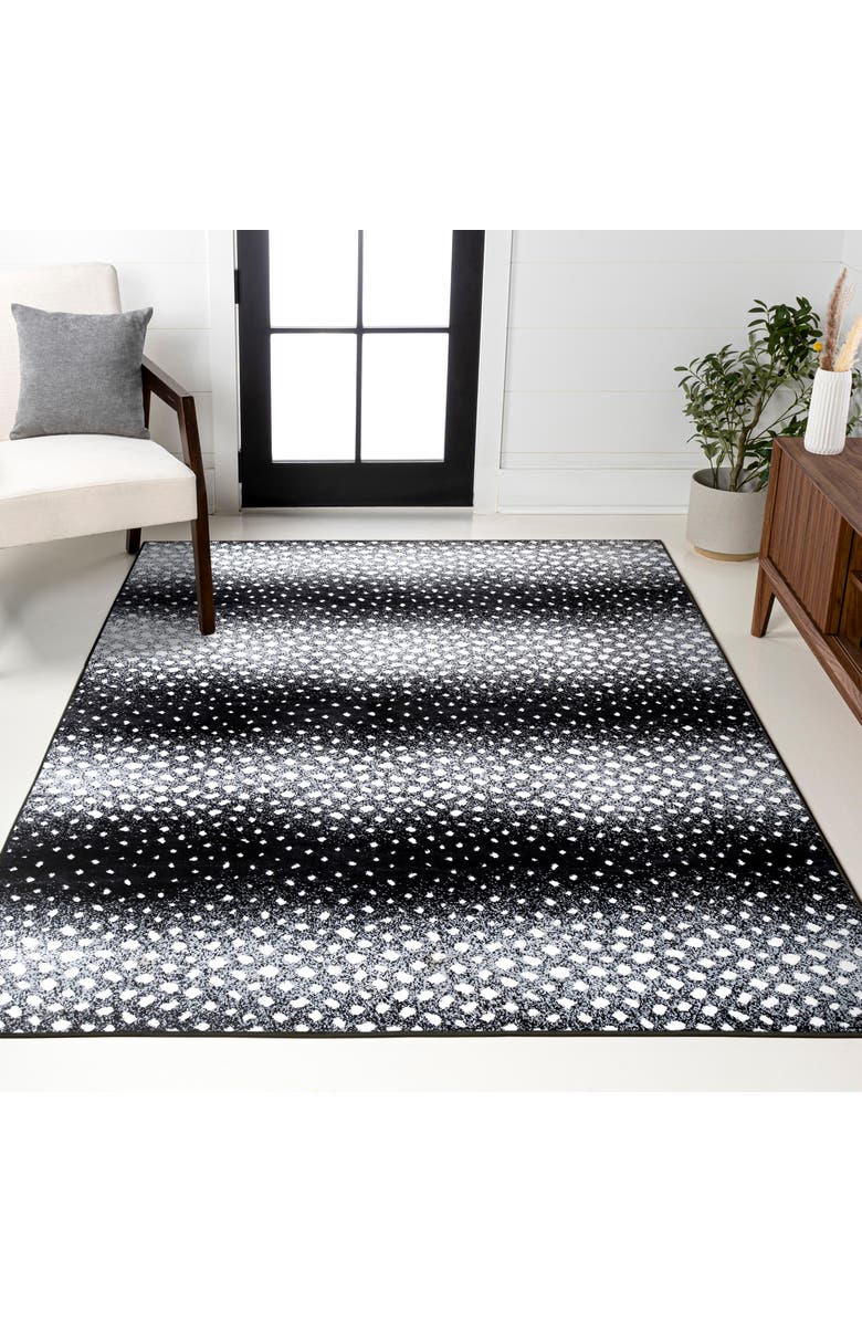 JONATHAN Y Antelope Modern Animal Area Rug, Alternate, color, Black/Cream