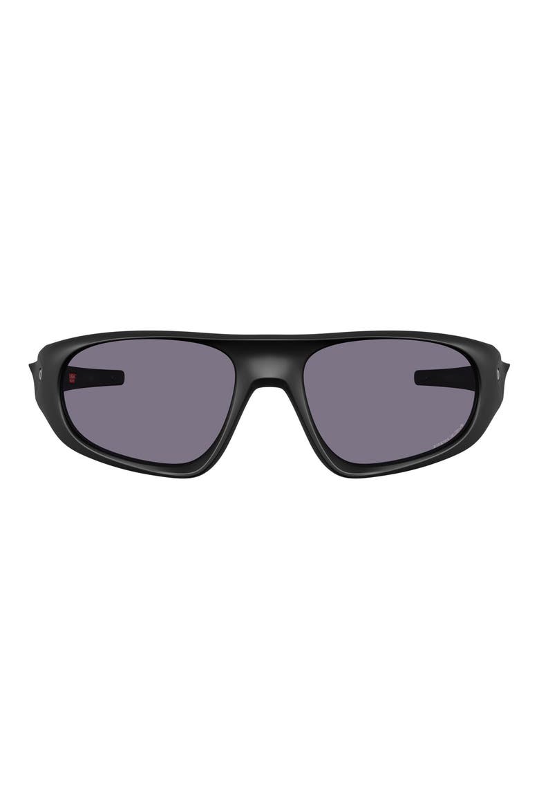 Neoforma 60mm Prizm™ Polarized Oval Sunglasses, Main, color, MATTE BLACK / PRIZM GREY