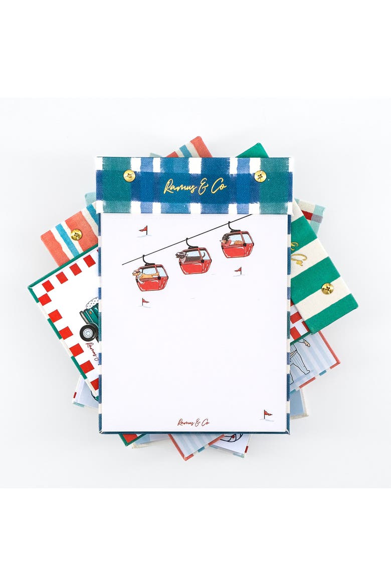 Linen 5.8" × 8.3" Notepad, Alternate, color, Gondola Dogs