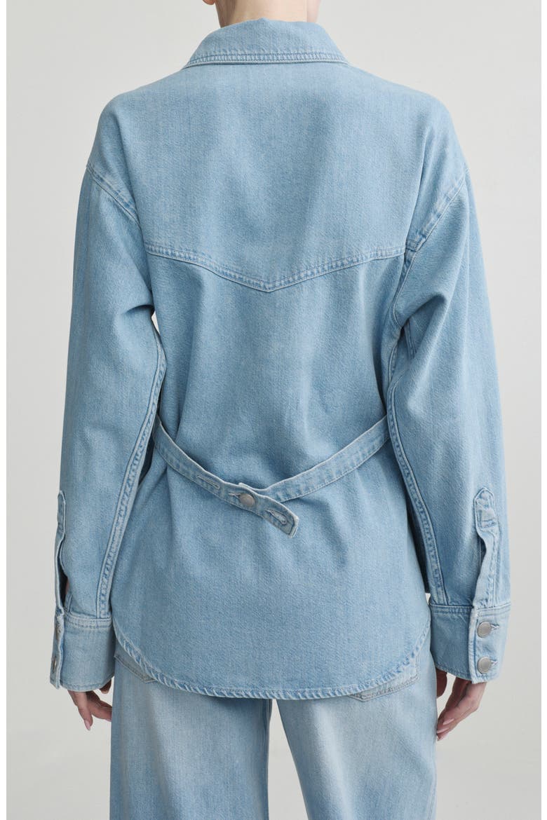 Maternity Addison Overshirt, Alternate, color, BEACHFRONT AURA