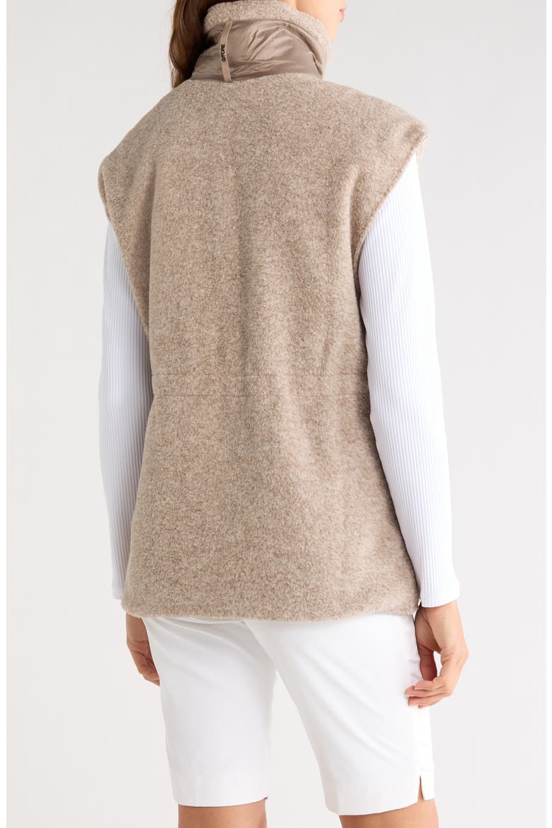 Reversible Fleece & Nylon Vest, Alternate, color, MOCHA MELA
