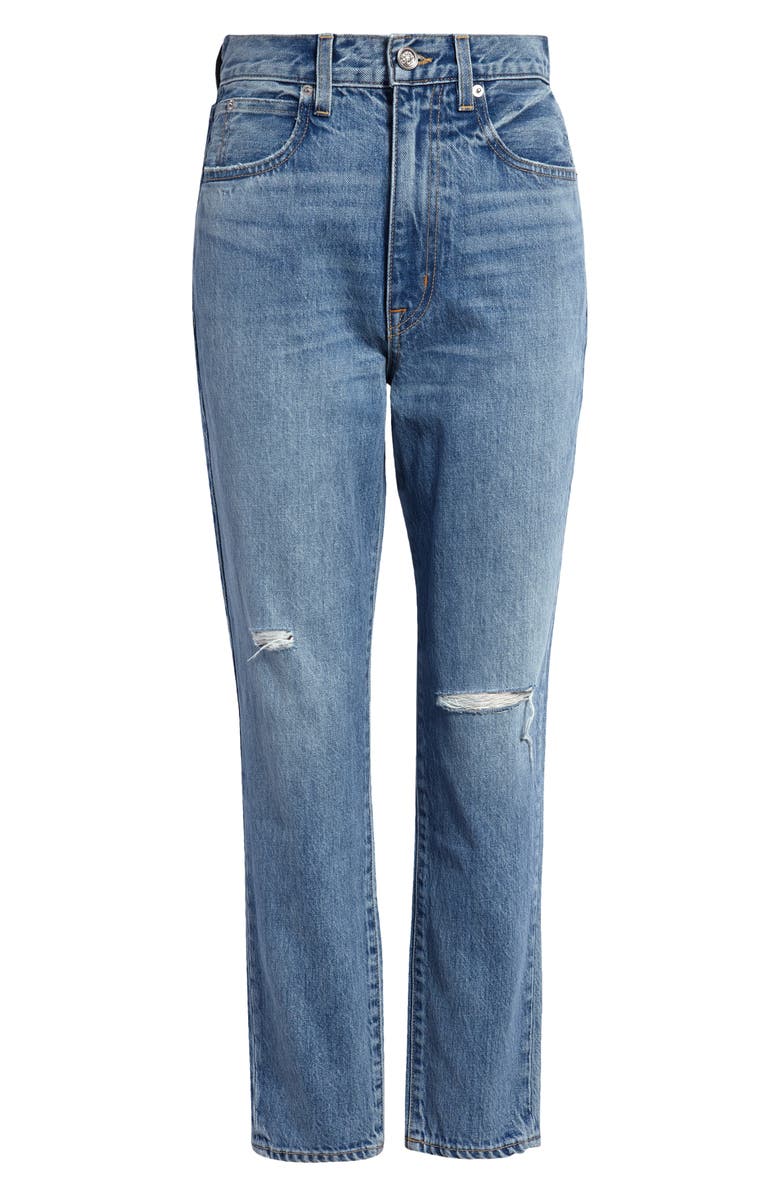 SLVRLAKE Beatnik High Waist Ankle Straight Leg Jeans, Alternate, color, 