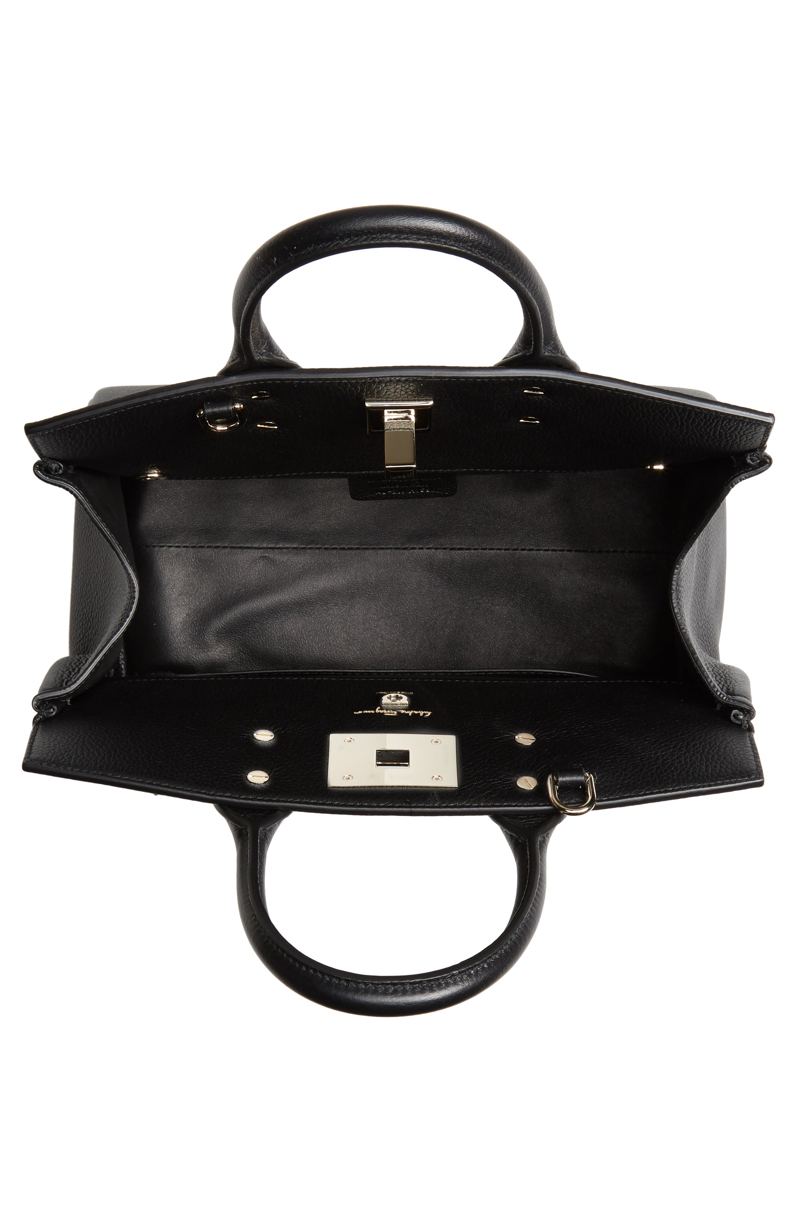 FERRAGAMO Small The Studio Leather Top Handle Bag, Alternate, color, 
