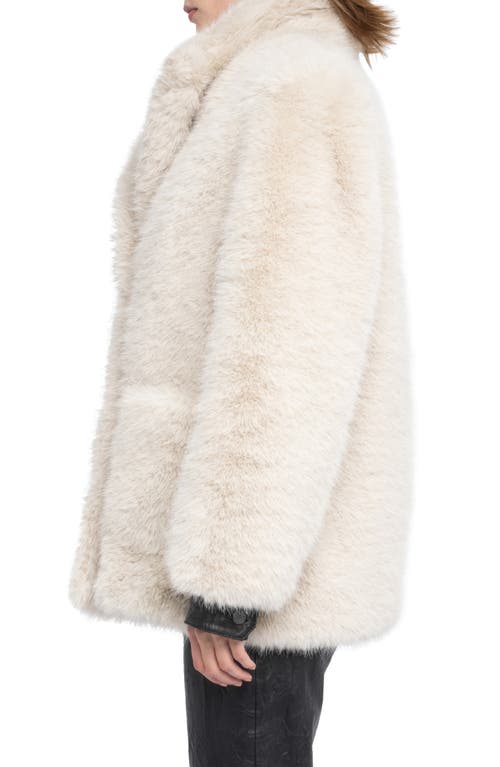 Zadig & Voltaire Fleur Faux Fur Coat In Burgundy