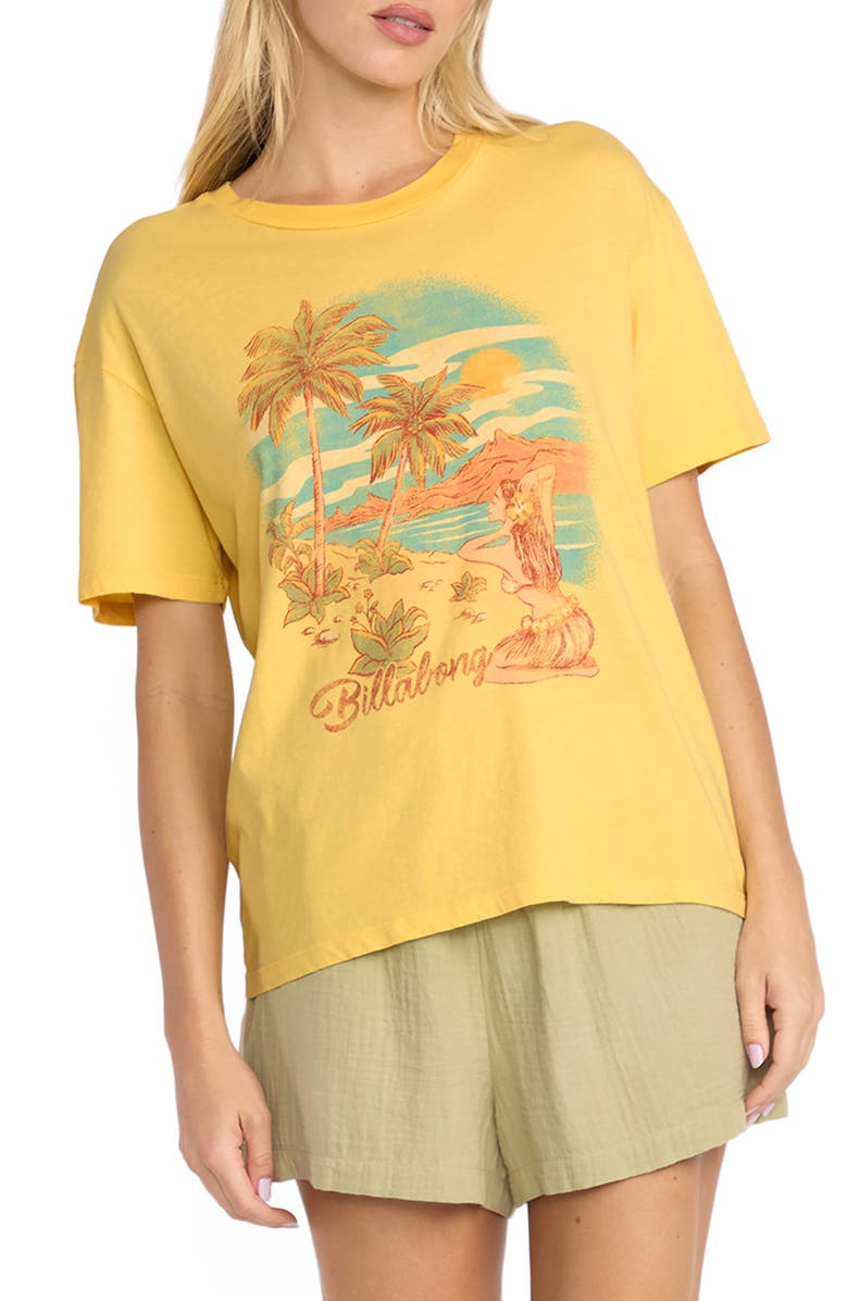 Billabong Trouble in Paradise Oversize Graphic T-Shirt, Main, color, Fresh Squeezed