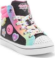 SKECHERS Kids' Twi-Lites 2.0 Bit of Happiness High Top Sneaker