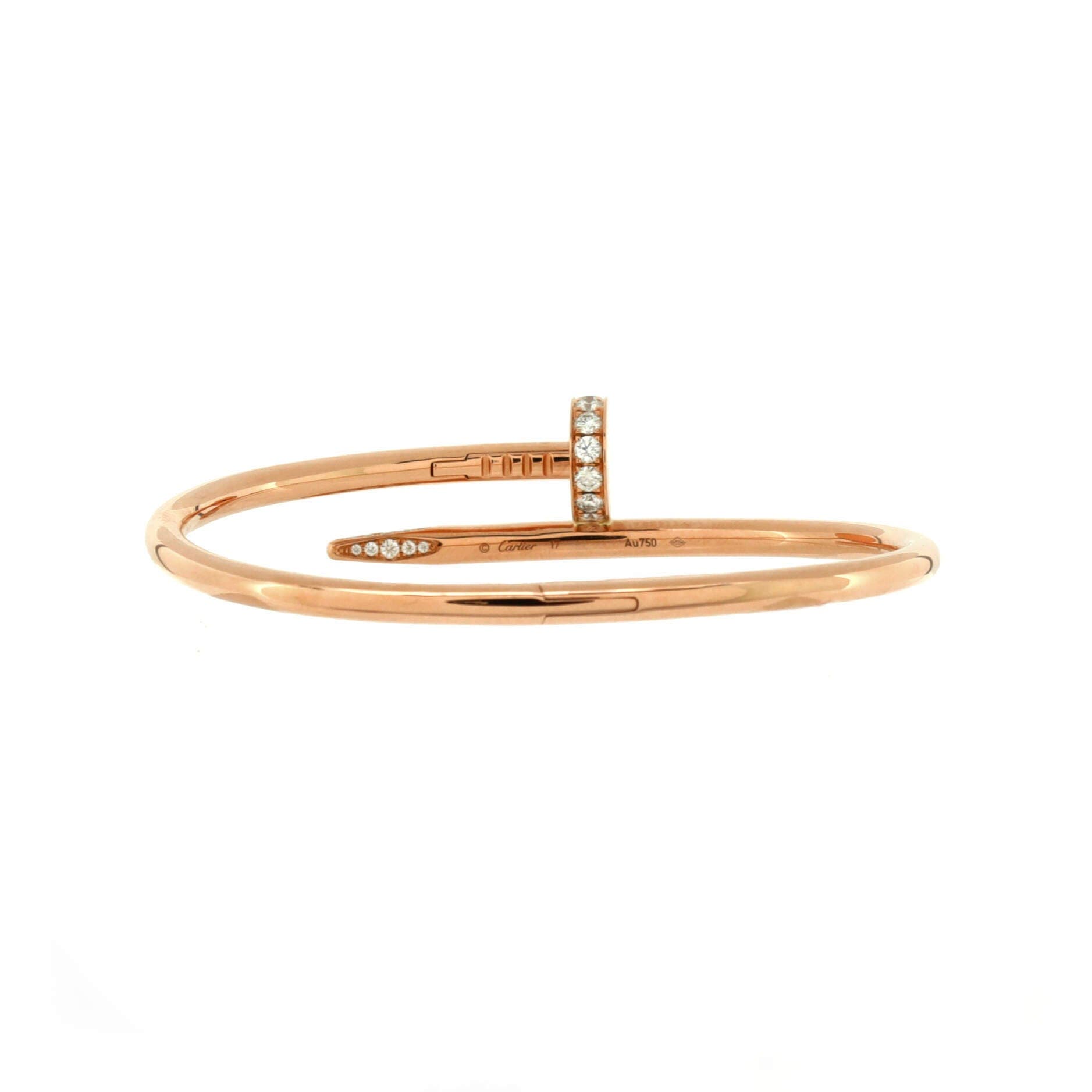 Juste un Clou Bracelet 18K Rose Gold with Diamonds Classic, Alternate, color, Metallic Gold