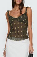 Princess Polly Zayliah Frill Detail Polka Dot Top