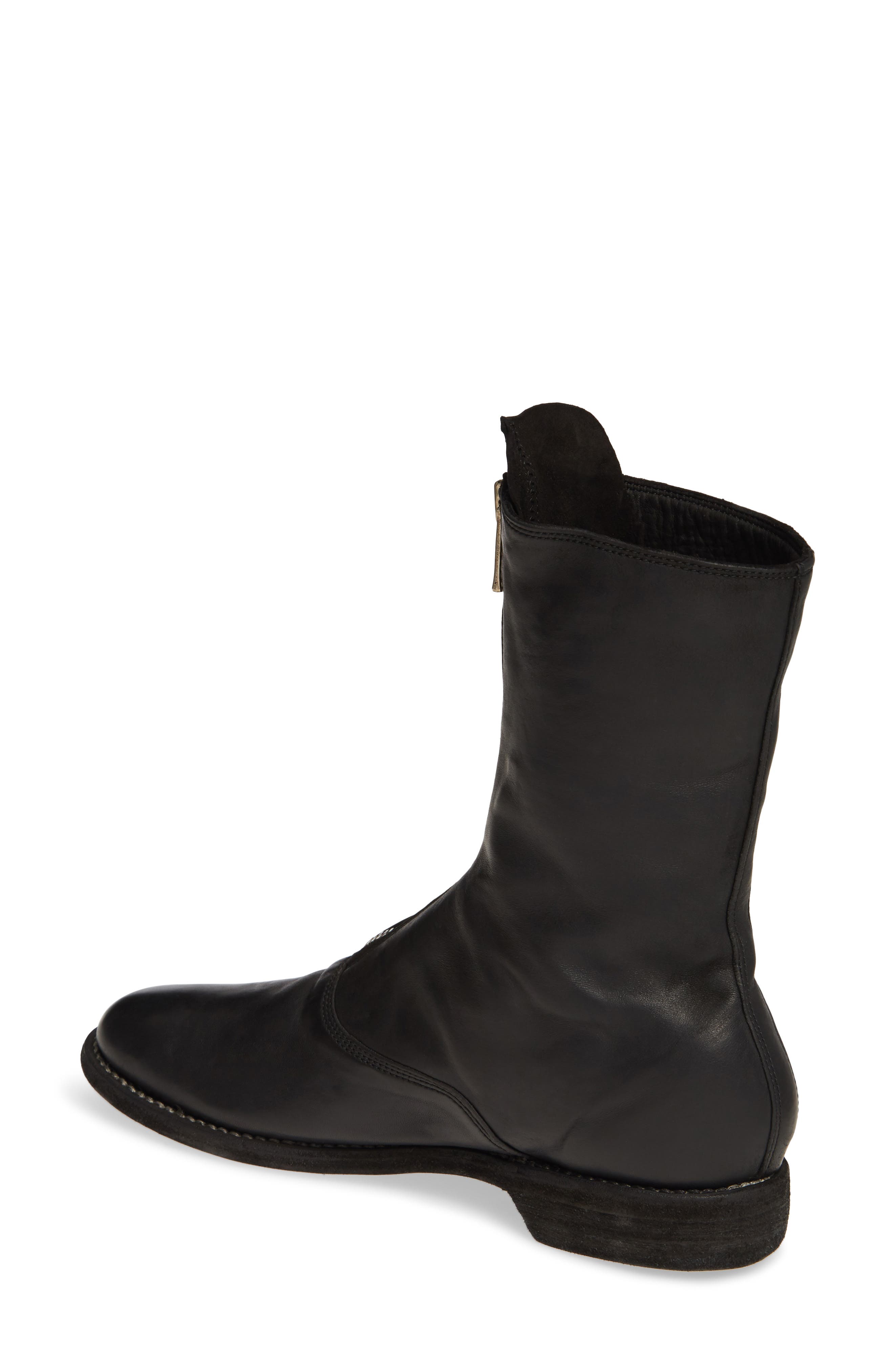 Front Zip Army Boot, Alternate, color, BLACK