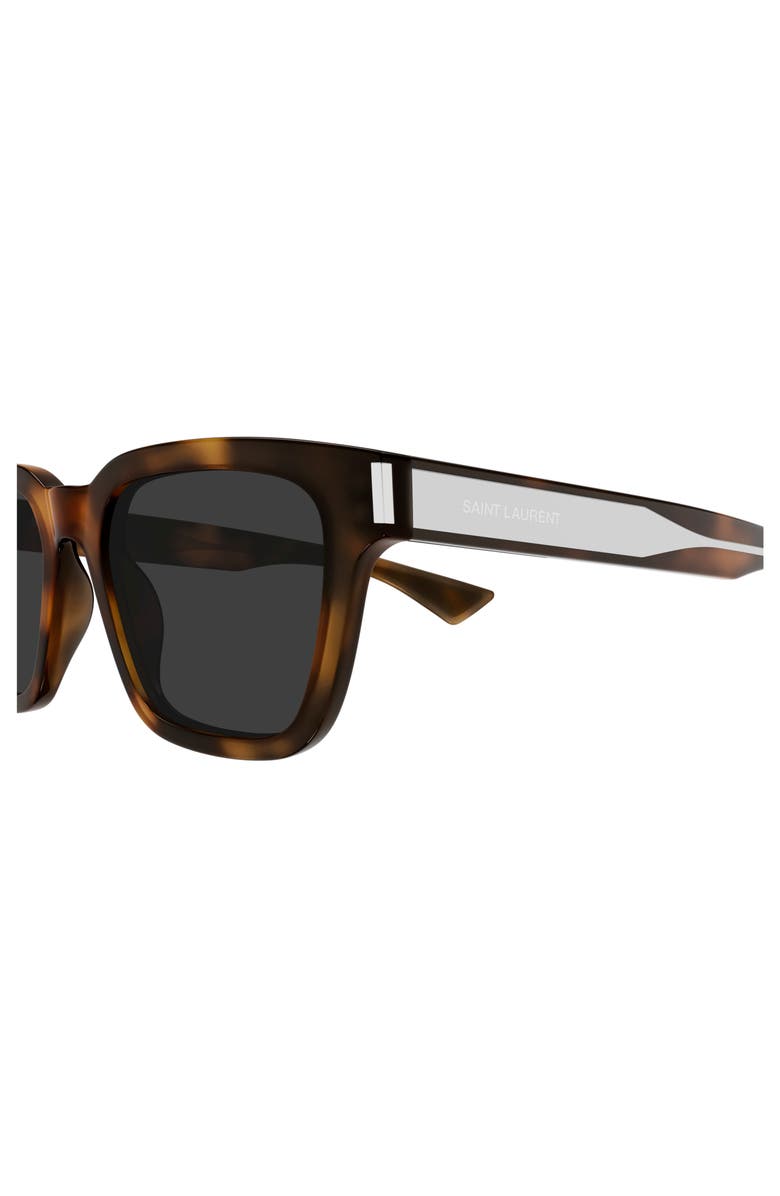 Saint Laurent 53mm Square Sunglasses, Alternate, color, Havana